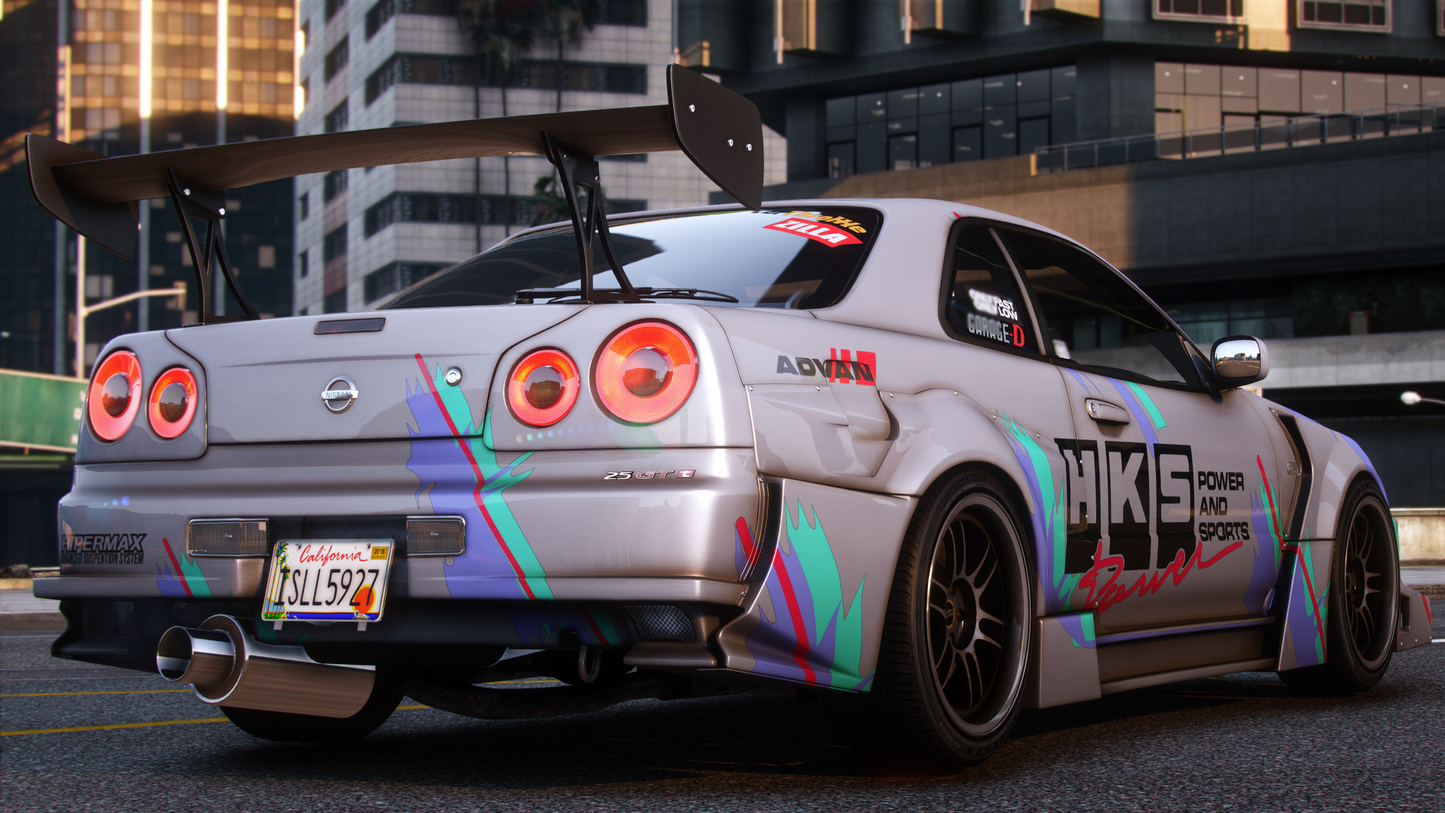 Nissan Skyline GT-R + GT-T R34 Pack [360+ Tuning / 40+ Liveries / Add-On / Debadged / FiveM / LODS]