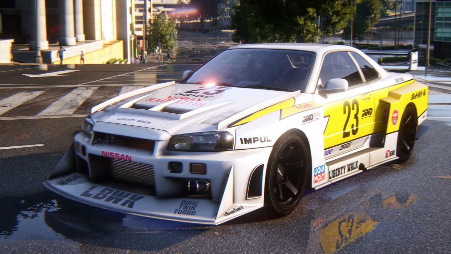 Nissan Skyline GT-R + GT-T R34 Pack [360+ Tuning / 40+ Liveries / Add-On / Debadged / FiveM / LODS]