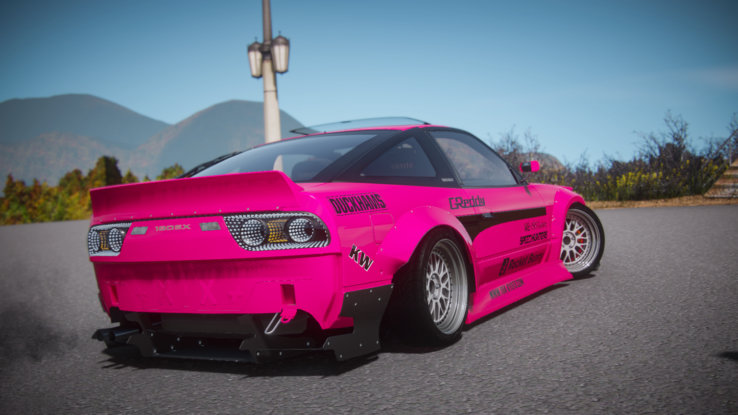 Nissan 180sx S13 [280+ Tuning / Animated Sunroof / Liveries / Add-On / LODS / Debadged / FiveM / Replace]