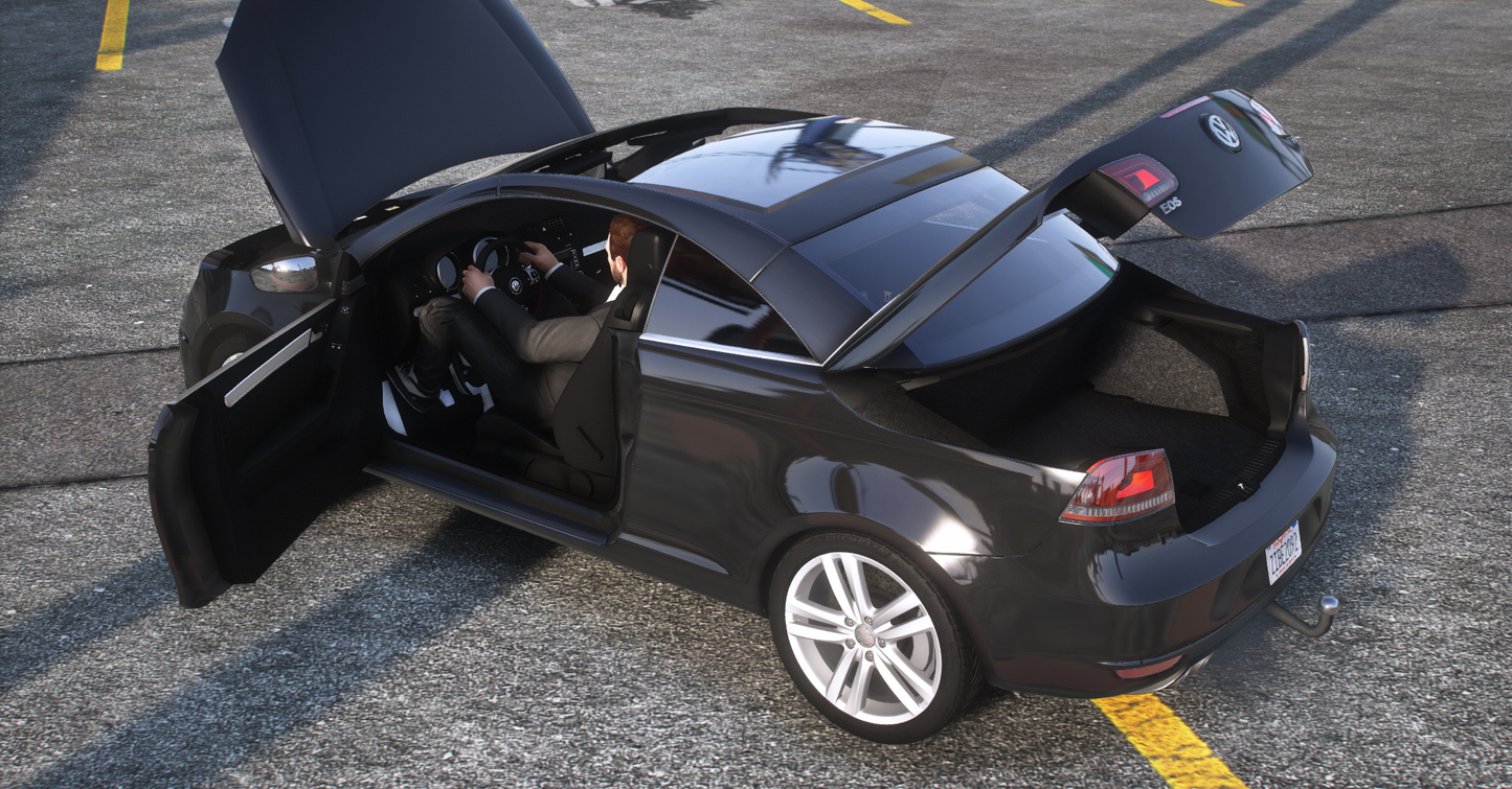 Volkswagen EOS 2011 [Add-On / Tuning / Animated Roof / LODS / Debadged / FiveM / Replace]