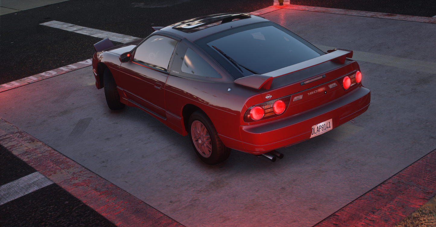 Nissan 180sx S13 [280+ Tuning / Animated Sunroof / Liveries / Add-On / LODS / Debadged / FiveM / Replace]