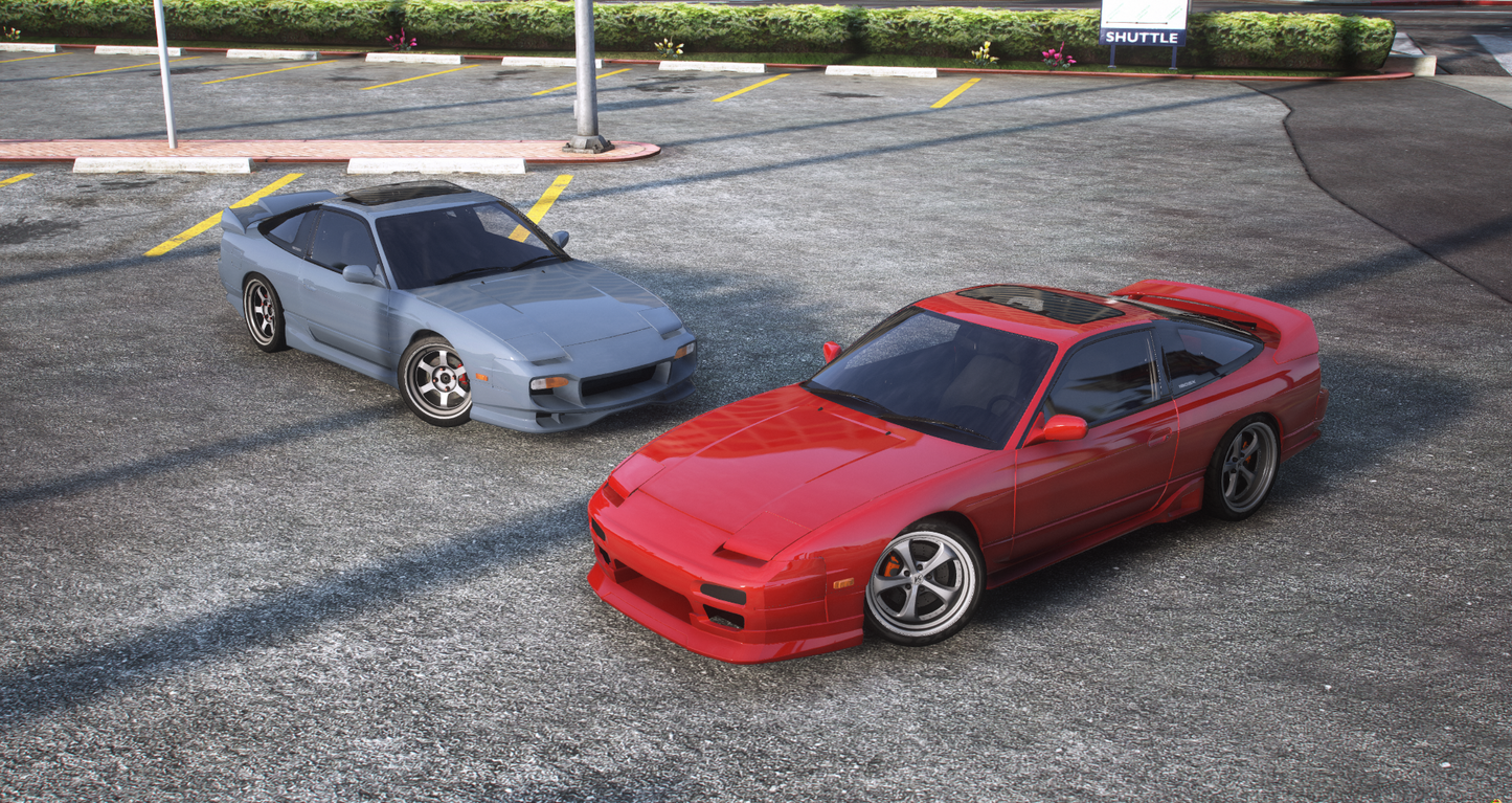 Nissan 180sx S13 [280+ Tuning / Animated Sunroof / Liveries / Add-On / LODS / Debadged / FiveM / Replace]