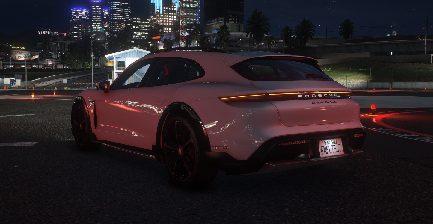 Porsche Taycan Cross Turismo Turbo S [Add-On / Tuning / Debadged / FiveM  / Template / LODS / Replace]