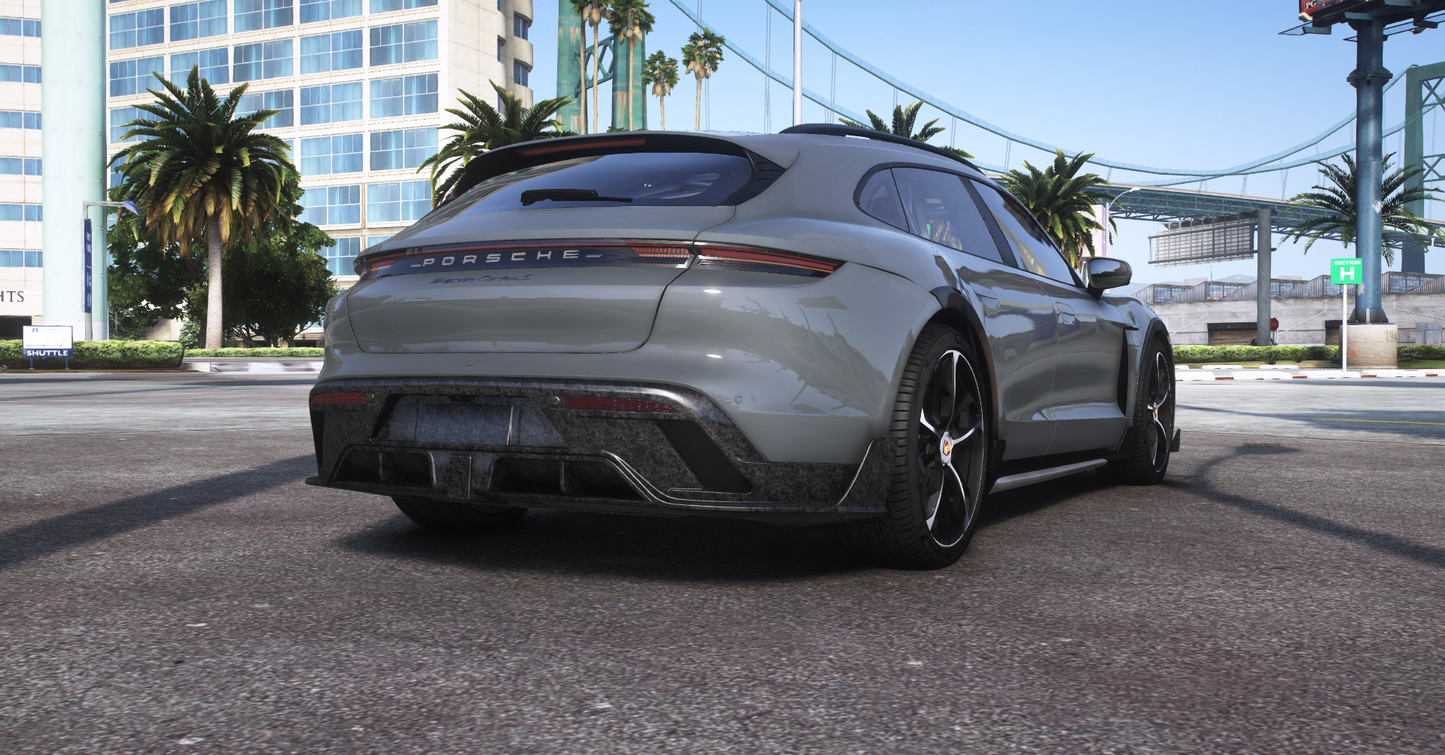 Porsche Taycan Cross Turismo Turbo S [Add-On / Tuning / Debadged / FiveM  / Template / LODS / Replace]