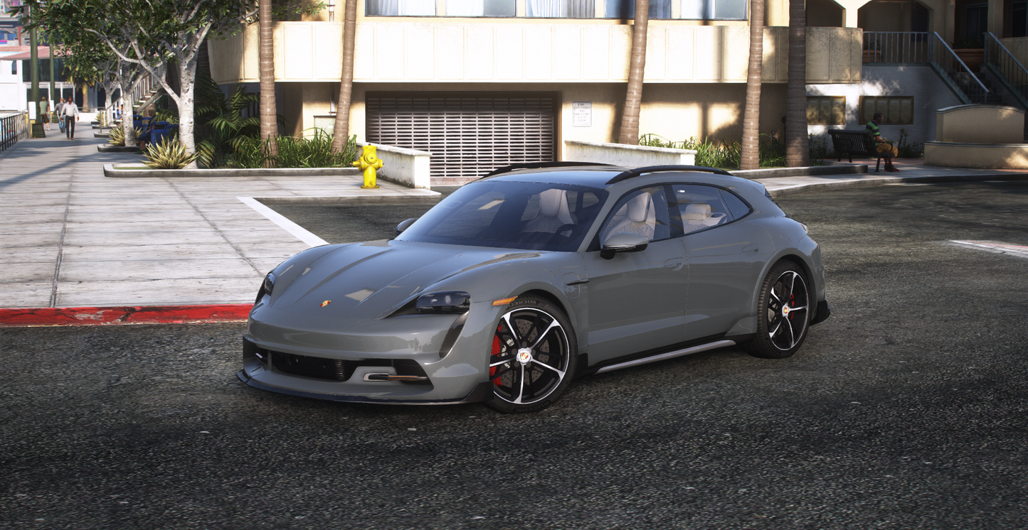 Porsche Taycan Cross Turismo Turbo S [Add-On / Tuning / Debadged / FiveM  / Template / LODS / Replace]