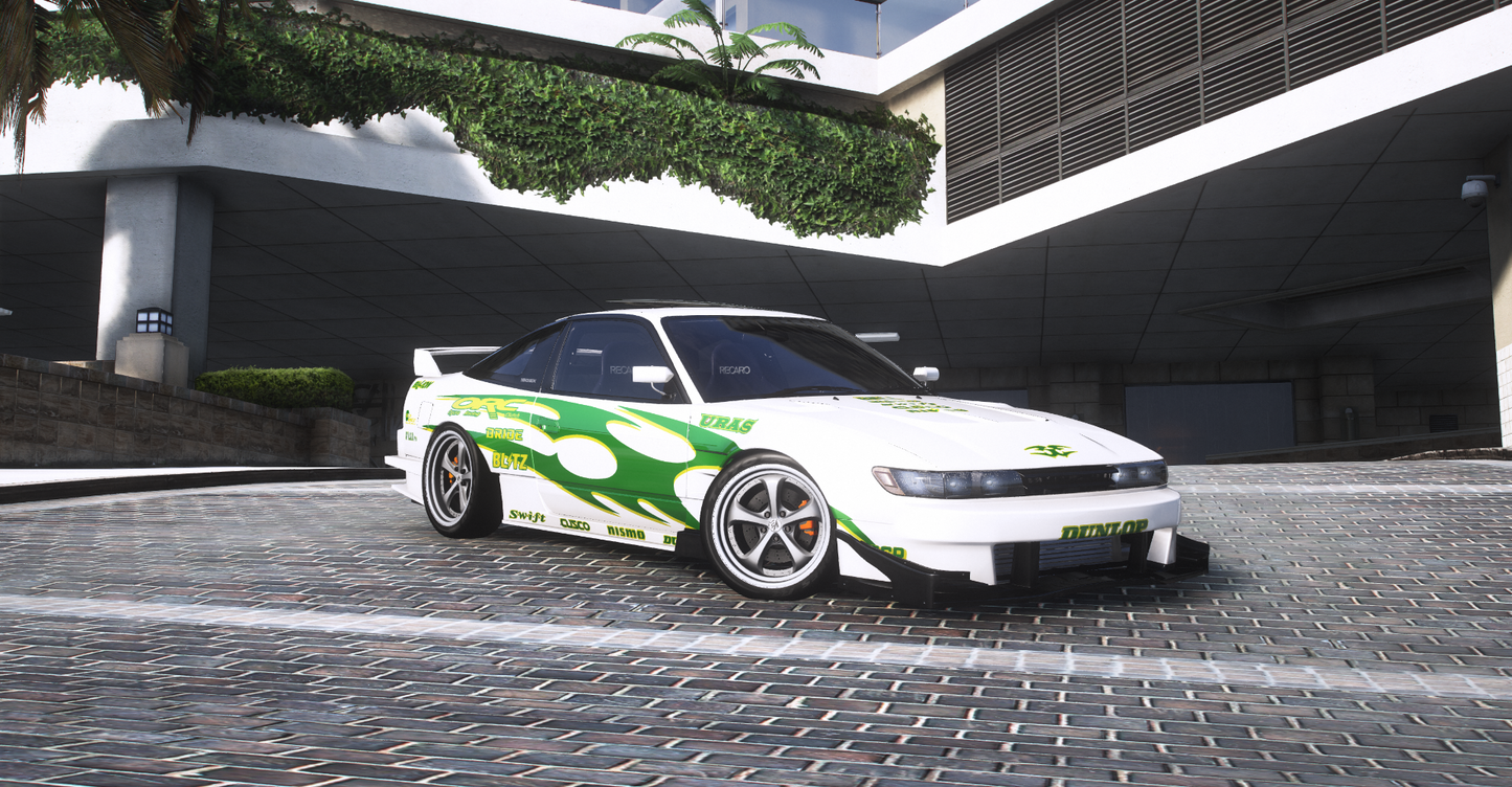 Nissan 180sx S13 [280+ Tuning / Animated Sunroof / Liveries / Add-On / LODS / Debadged / FiveM / Replace]