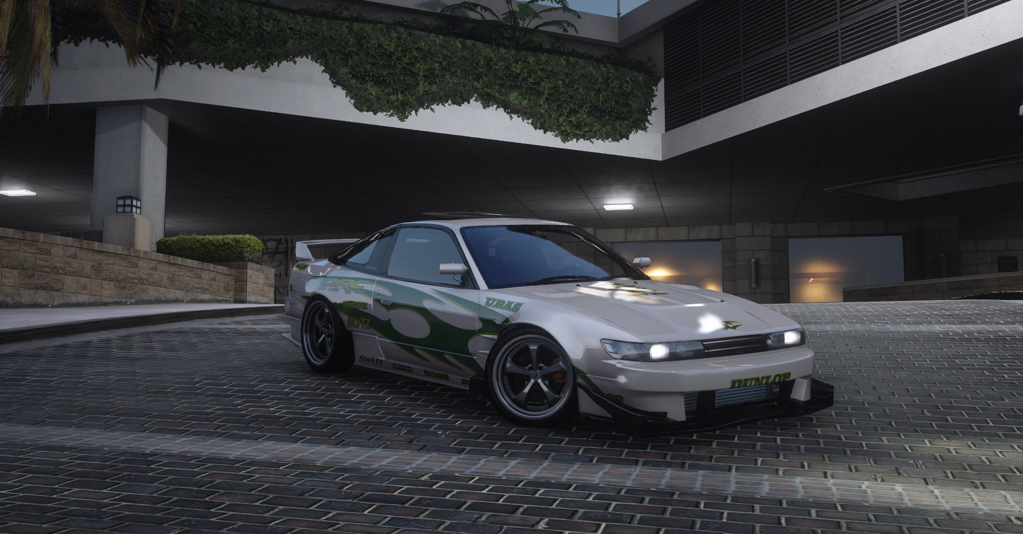 Nissan 180sx S13 [280+ Tuning / Animated Sunroof / Liveries / Add-On / LODS / Debadged / FiveM / Replace]