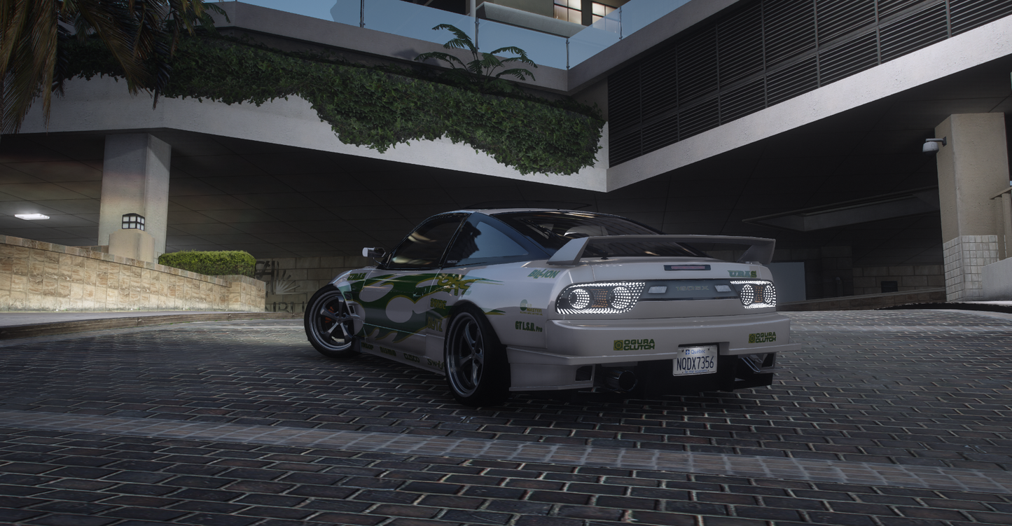 Nissan 180sx S13 [280+ Tuning / Animated Sunroof / Liveries / Add-On / LODS / Debadged / FiveM / Replace]