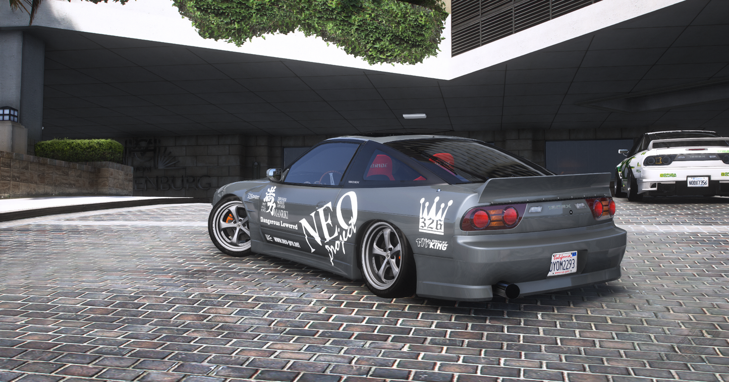 Nissan 180sx S13 [280+ Tuning / Animated Sunroof / Liveries / Add-On / LODS / Debadged / FiveM / Replace]