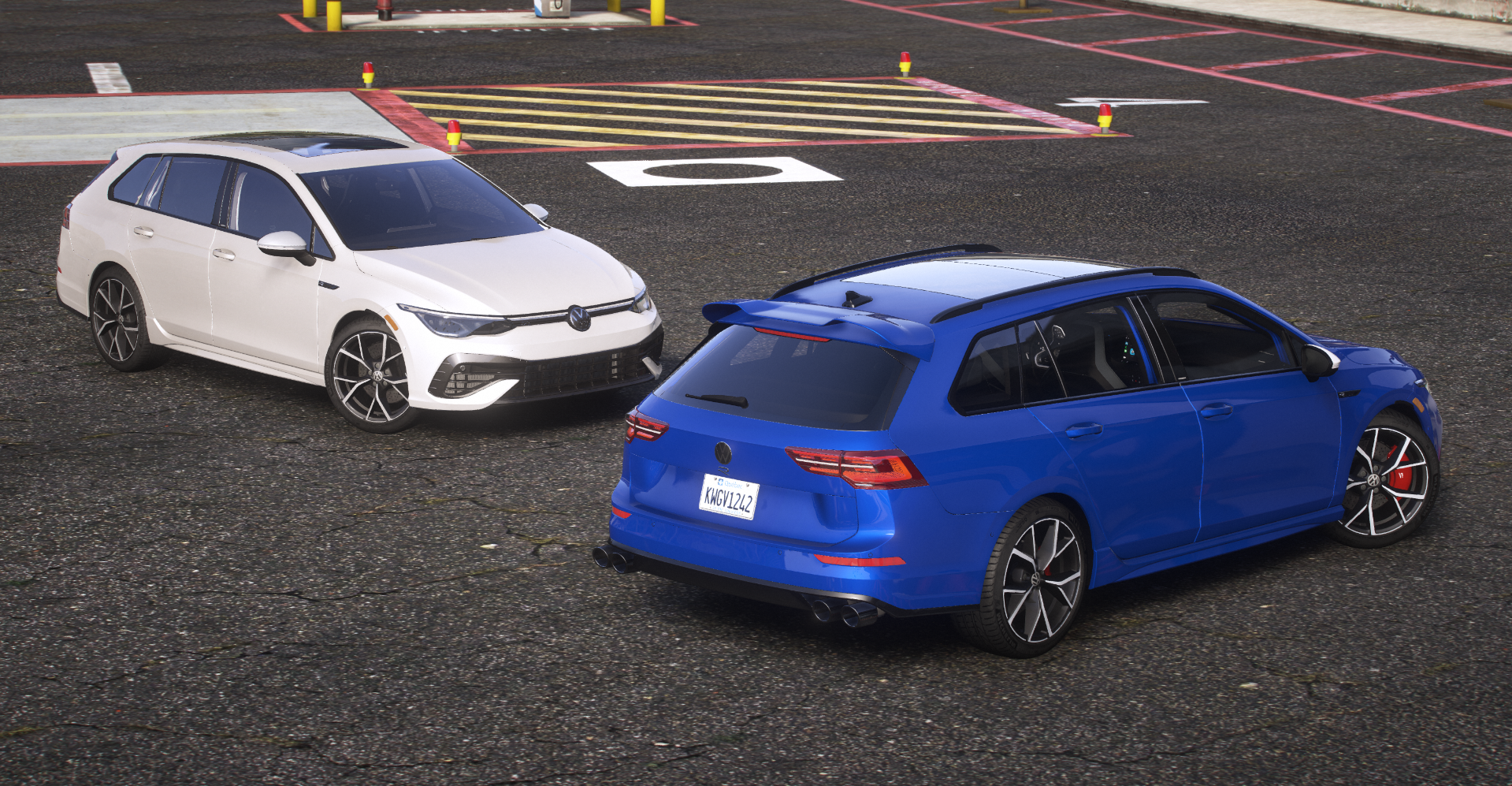 Volkswagen Golf R Estate 2022 [Tuning / Animated Sunroof / Add-On / LODS / Debadged / FiveM / Replace]