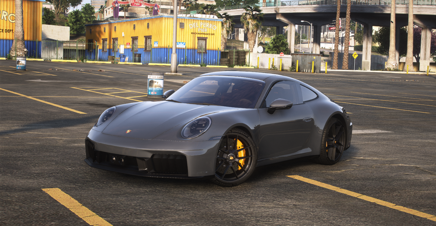 Porsche 911 (992) Carrera GTS 2025 [Tuning / Animated Spoiler / Add-On / Debadged / FiveM / LODS / Replace]