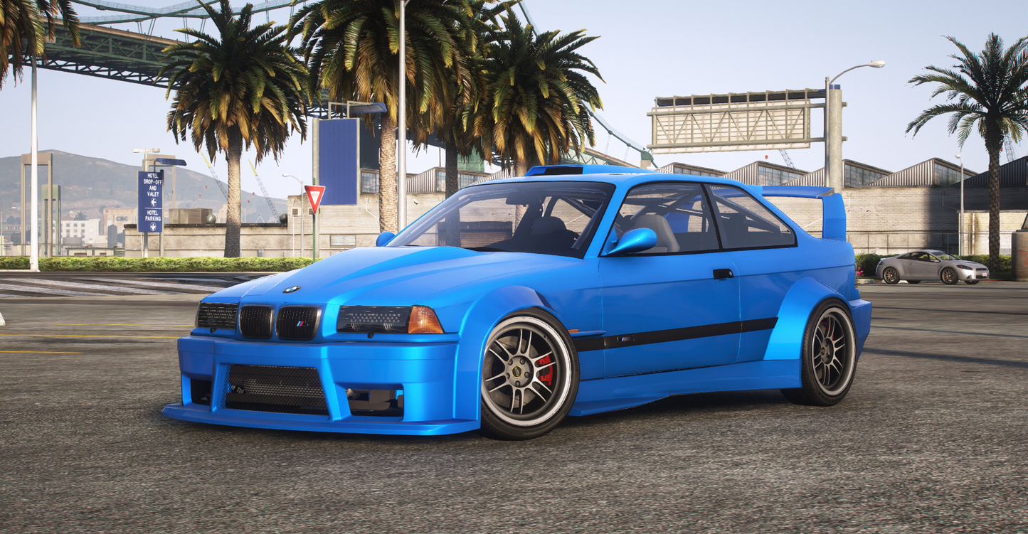 BMW M3 e36 1997 [150+ Tuning / Animated Sunroof / Add-On / Debadged / FiveM / LODS / Replace]