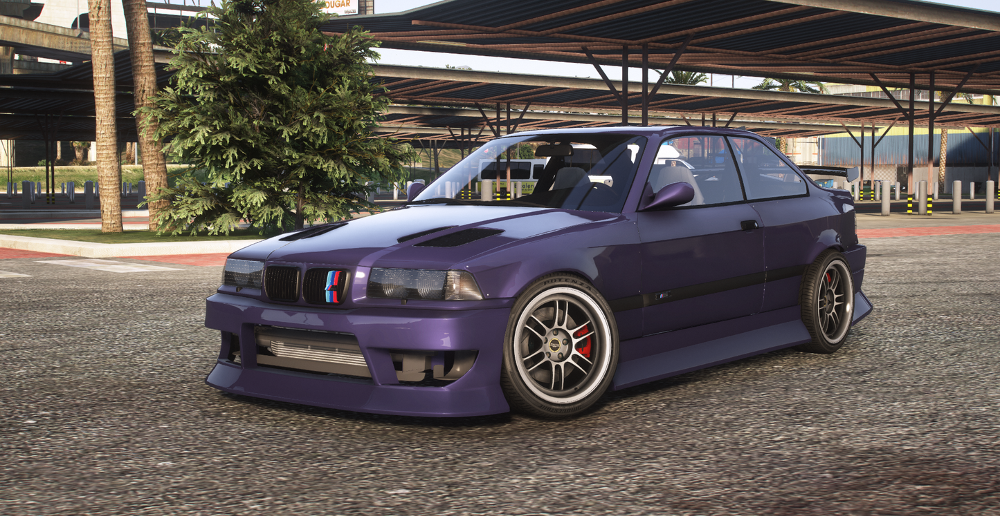 BMW M3 e36 1997 [150+ Tuning / Animated Sunroof / Add-On / Debadged / FiveM / LODS / Replace]