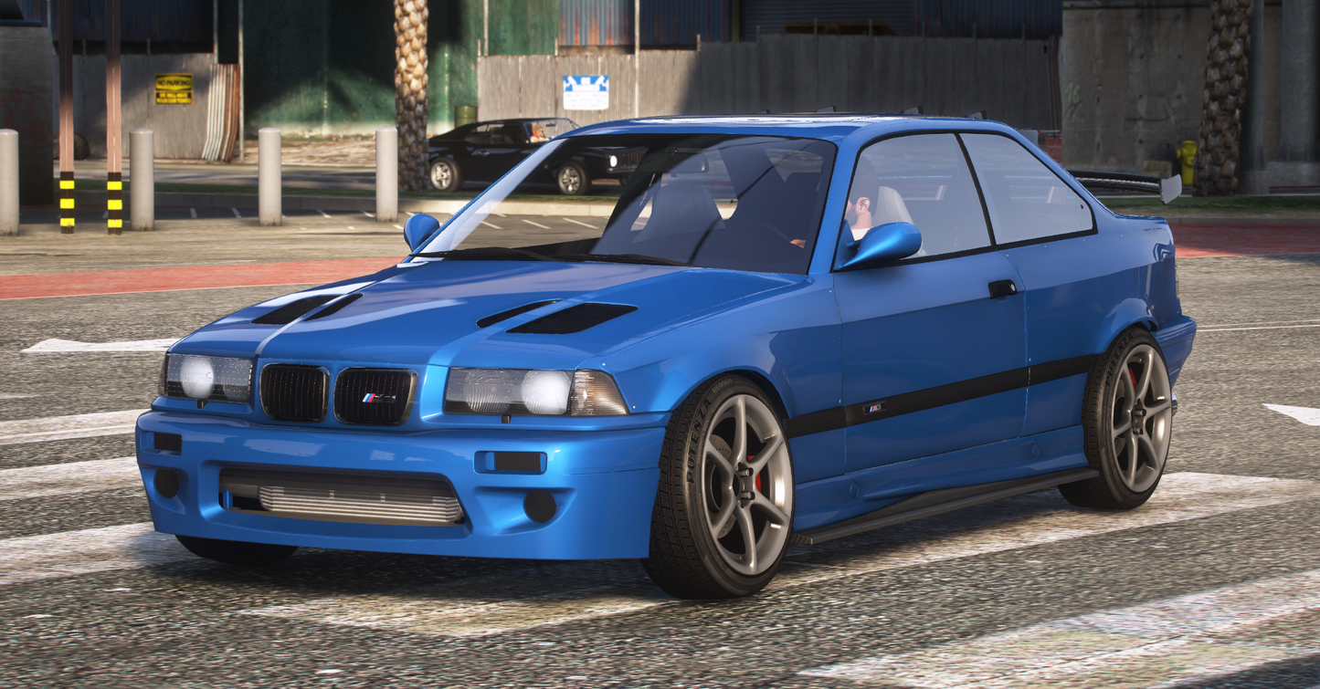 BMW M3 e36 1997 [150+ Tuning / Animated Sunroof / Add-On / Debadged / FiveM / LODS / Replace]