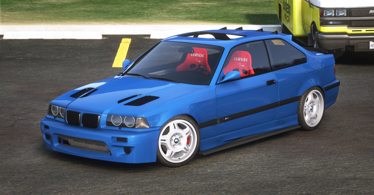 BMW M3 e36 1997 [150+ Tuning / Animated Sunroof / Add-On / Debadged / FiveM / LODS / Replace]