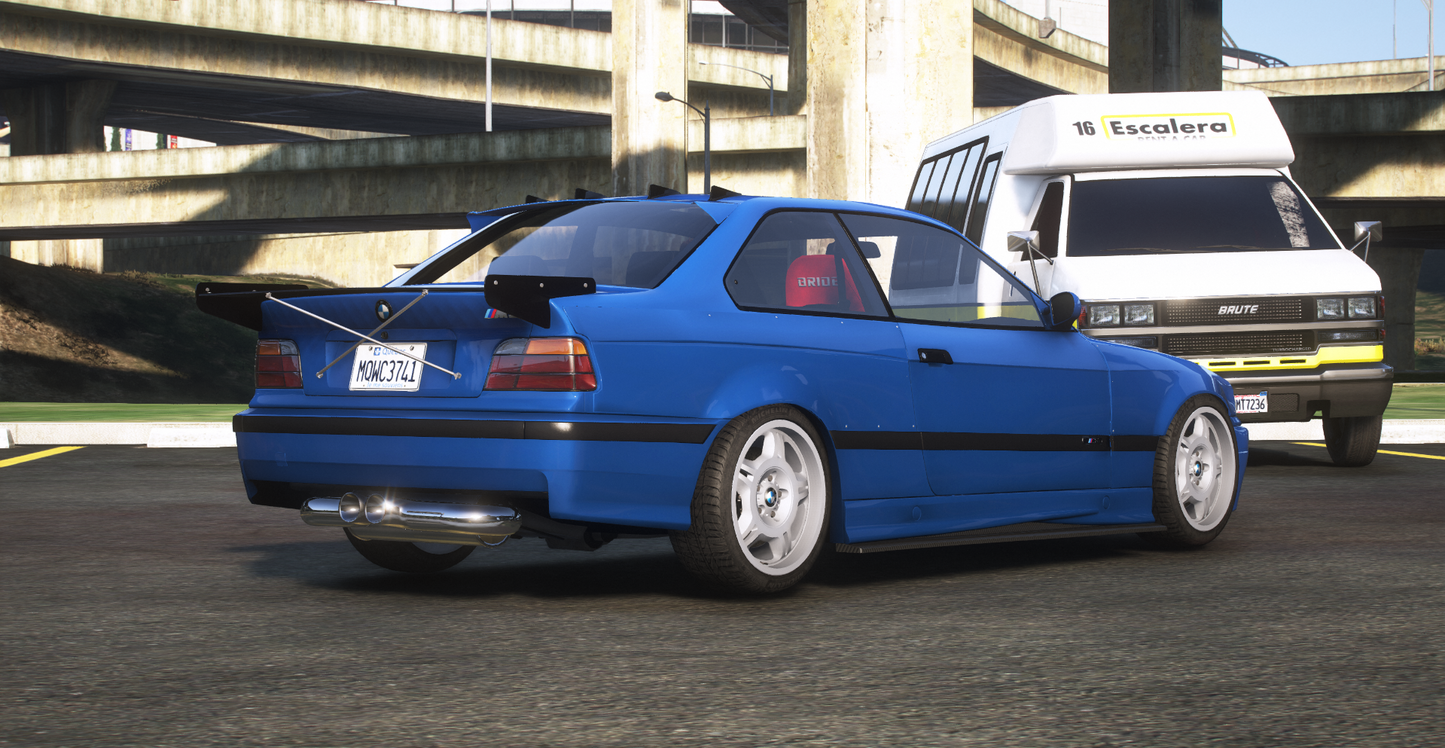 BMW M3 e36 1997 [150+ Tuning / Animated Sunroof / Add-On / Debadged / FiveM / LODS / Replace]