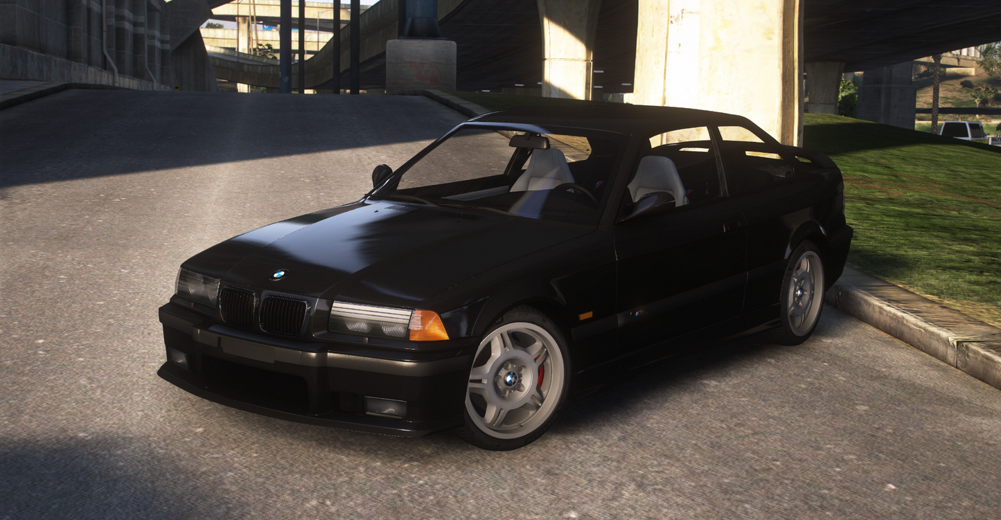 BMW M3 e36 1997 [150+ Tuning / Animated Sunroof / Add-On / Debadged / FiveM / LODS / Replace]