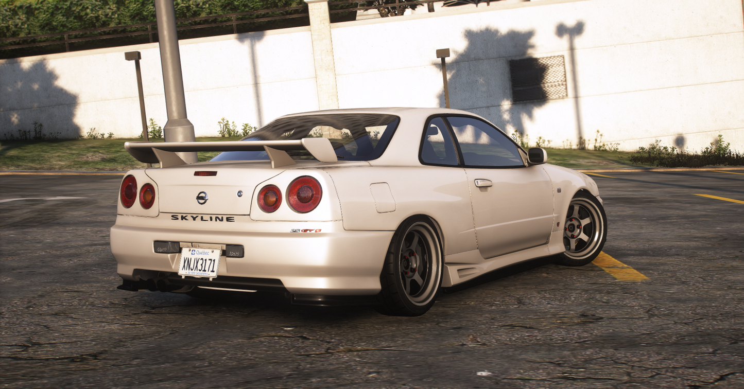 Nissan Skyline GT-R + GT-T R34 Pack [360+ Tuning / 40+ Liveries / Add-On / Debadged / FiveM / LODS]