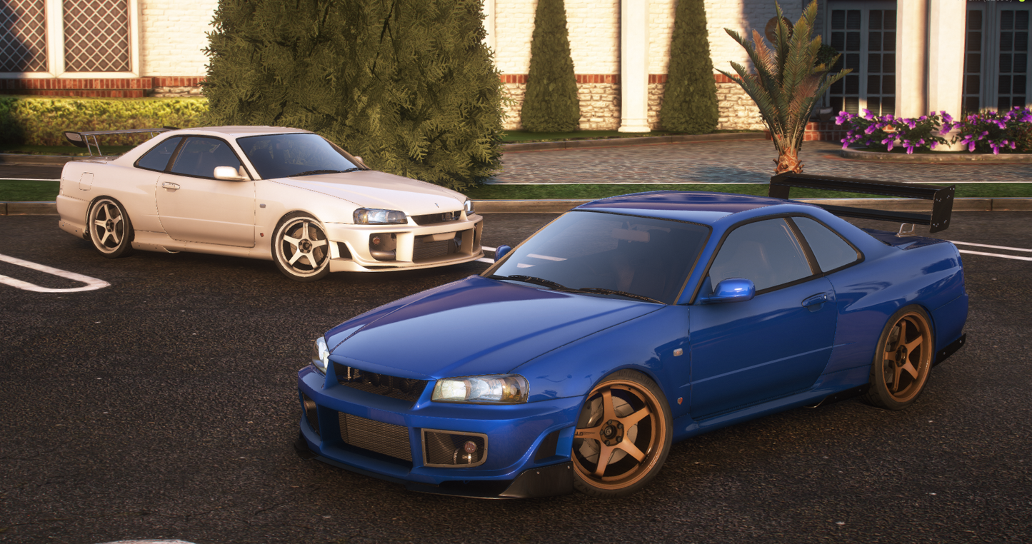 Nissan Skyline GT-R + GT-T R34 Pack [360+ Tuning / 40+ Liveries / Add-On / Debadged / FiveM / LODS]