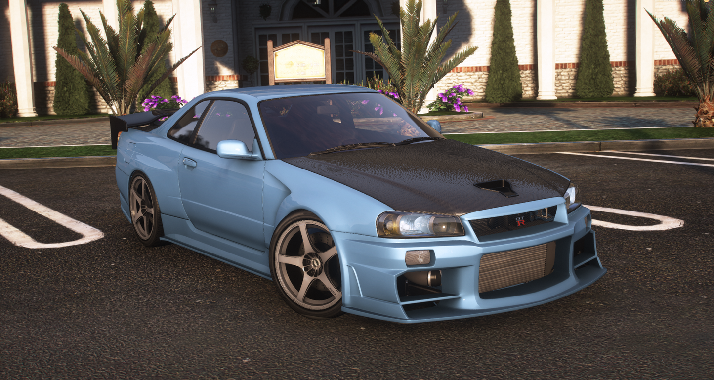 Nissan Skyline GT-R + GT-T R34 Pack [360+ Tuning / 40+ Liveries / Add-On / Debadged / FiveM / LODS]