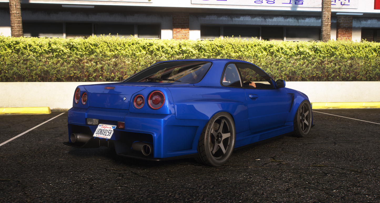 Nissan Skyline GT-R + GT-T R34 Pack [360+ Tuning / 40+ Liveries / Add-On / Debadged / FiveM / LODS]