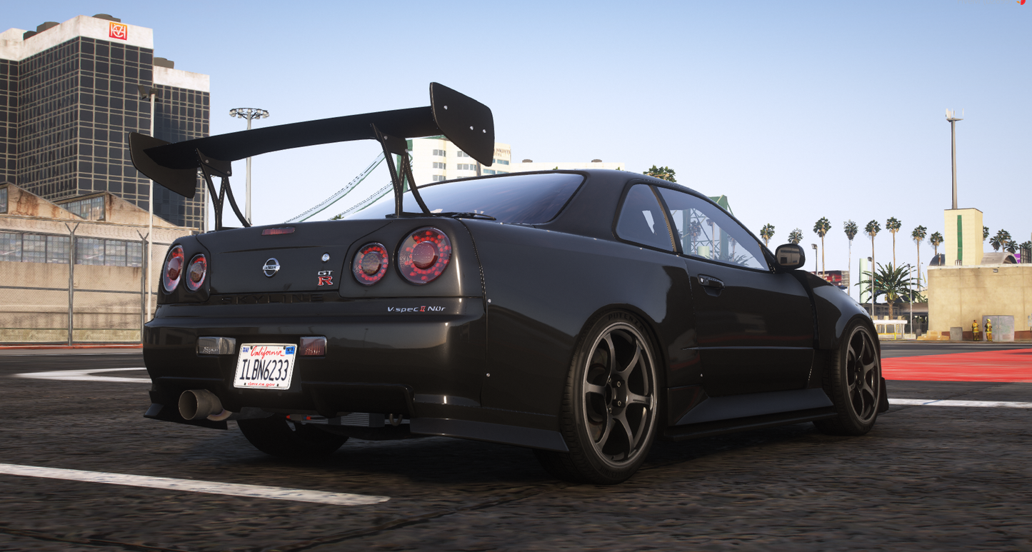 Nissan Skyline GT-R + GT-T R34 Pack [360+ Tuning / 40+ Liveries / Add-On / Debadged / FiveM / LODS]
