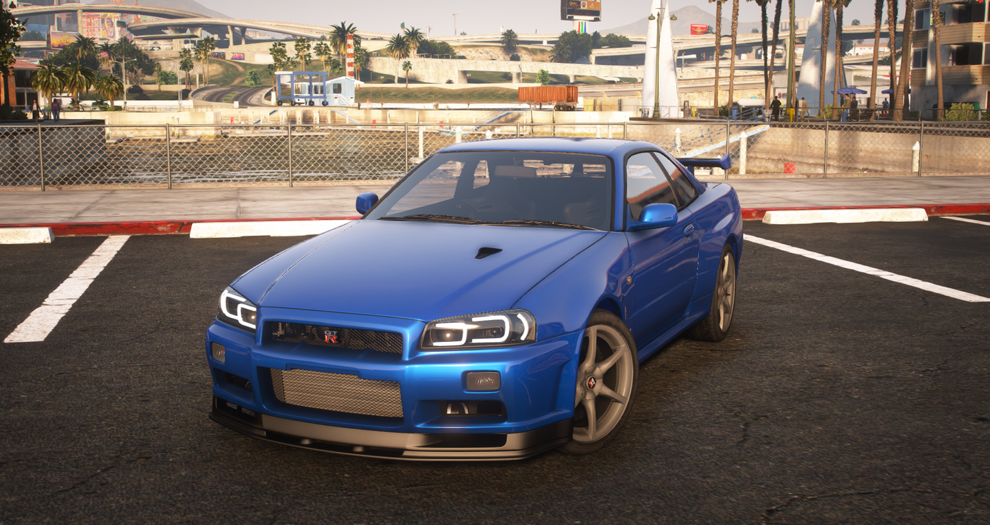 Nissan Skyline GT-R + GT-T R34 Pack [360+ Tuning / 40+ Liveries / Add-On / Debadged / FiveM / LODS]