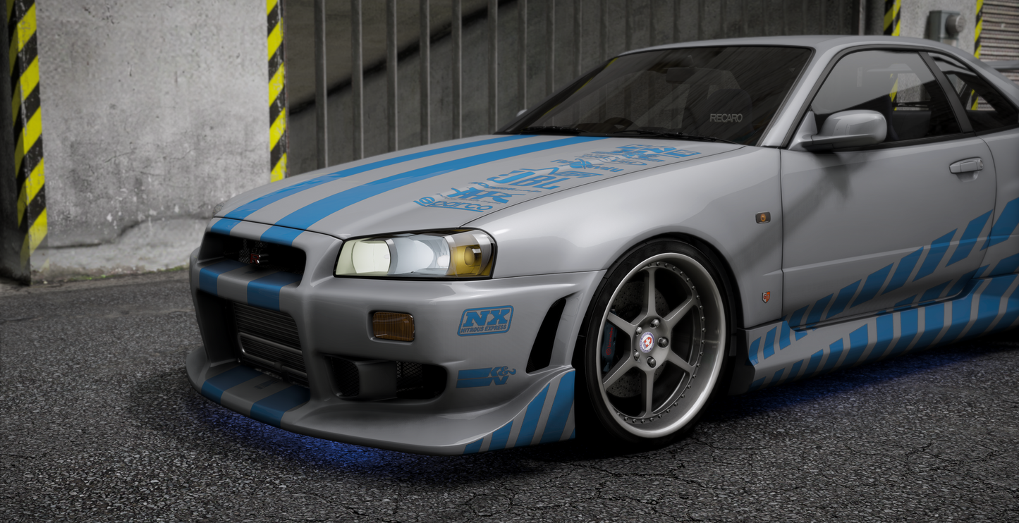 Nissan Skyline GT-R + GT-T R34 Pack [360+ Tuning / 40+ Liveries / Add-On / Debadged / FiveM / LODS]