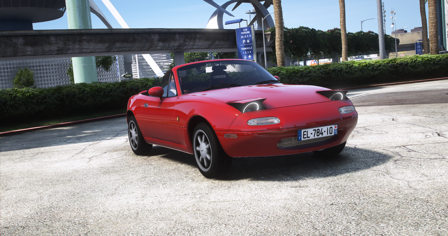 Mazda MX-5 Miata NA 1990 [200+ Tuning / Animated Roof / Liveries / Add-On / LODS / Debadged / FiveM / Replace]