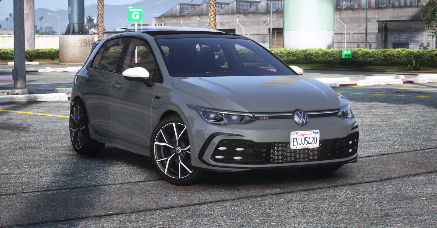 Volkswagen Golf R 2022 [Tuning / Animated Sunroof / Add-On / LODS / Debadged / FiveM / Replace]