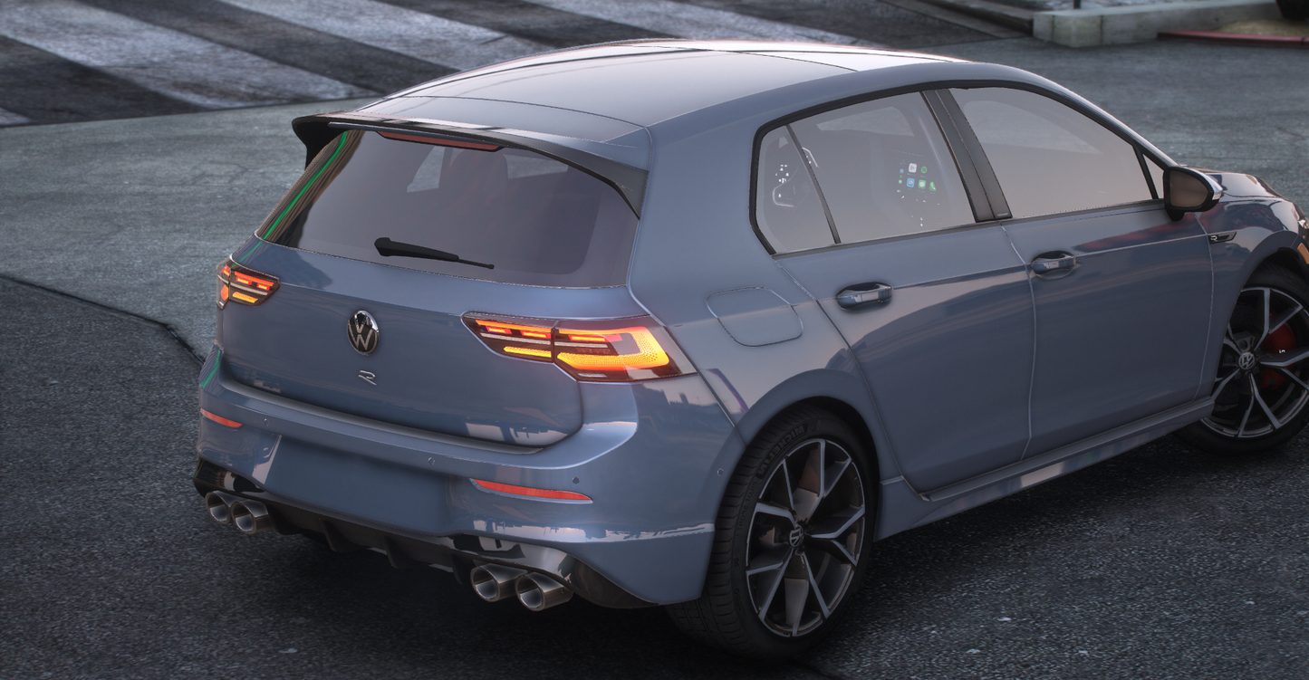 Volkswagen Golf R 2022 [Tuning / Animated Sunroof / Add-On / LODS / Debadged / FiveM / Replace]