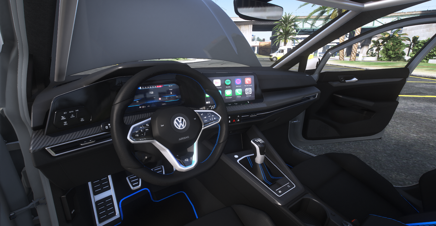 Volkswagen Golf R 2022 [Tuning / Animated Sunroof / Add-On / LODS / Debadged / FiveM / Replace]