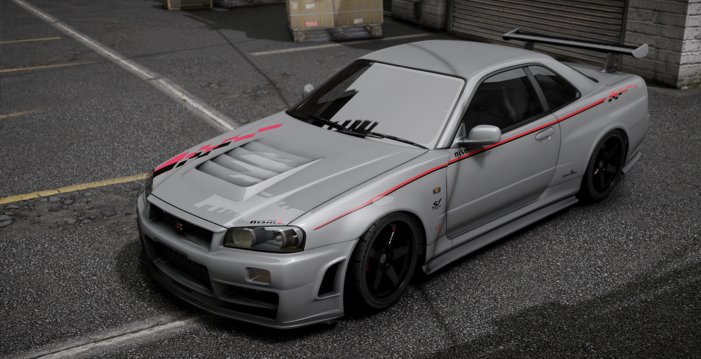 Nissan Skyline GT-R + GT-T R34 Pack [360+ Tuning / 40+ Liveries / Add-On / Debadged / FiveM / LODS]
