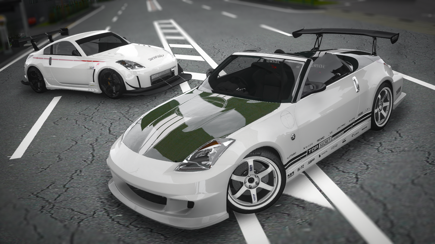 Nissan 350z Convertible 2006 [Animated Roof / 220+ Tuning / Liveries / Add-On / LODS / Debadged / FiveM / Replace]