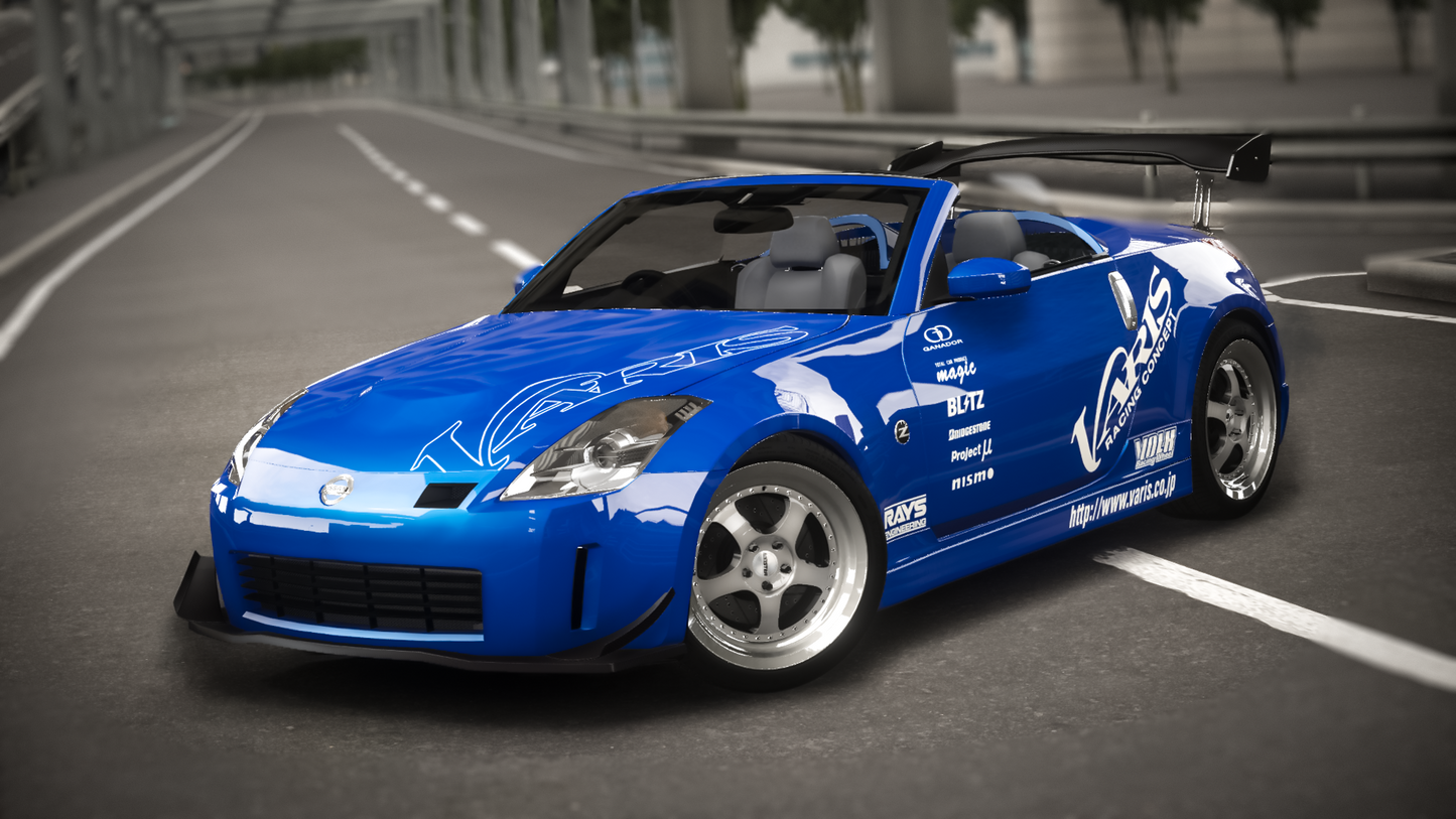 Nissan 350z Convertible 2006 [Animated Roof / 220+ Tuning / Liveries / Add-On / LODS / Debadged / FiveM / Replace]